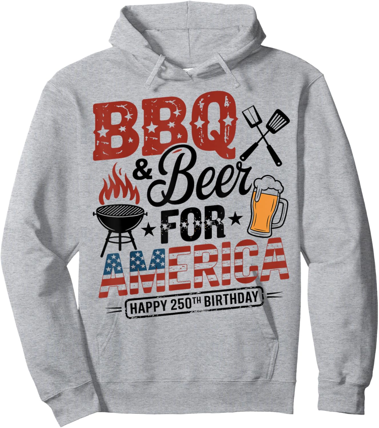 Fourth Of July Barbecue Grilling America Hoodie - Hoodie | Ash