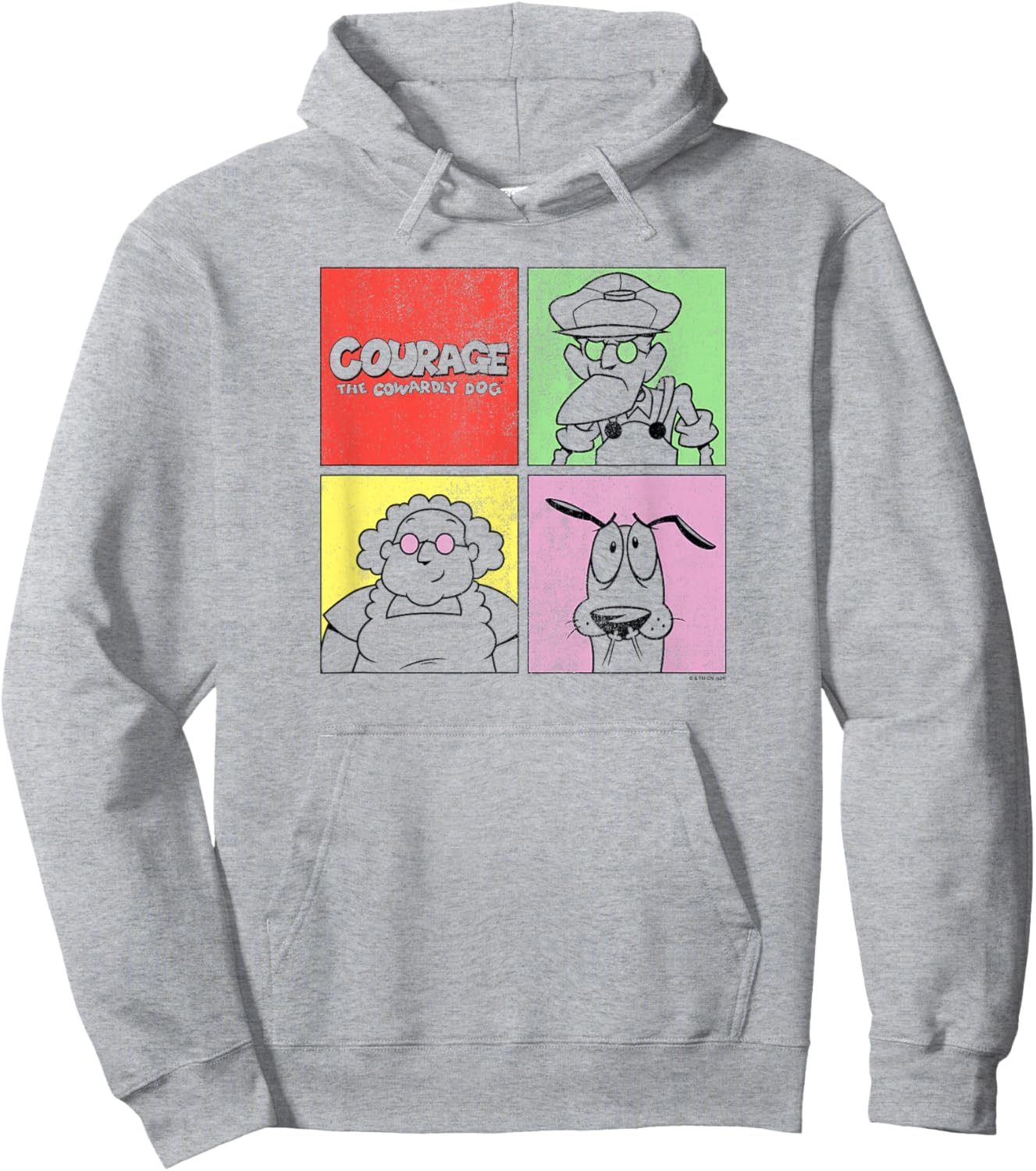 Courage The Cowardly Dog Family Pop Art Cartoon Hoodie - Hoodie | Ash