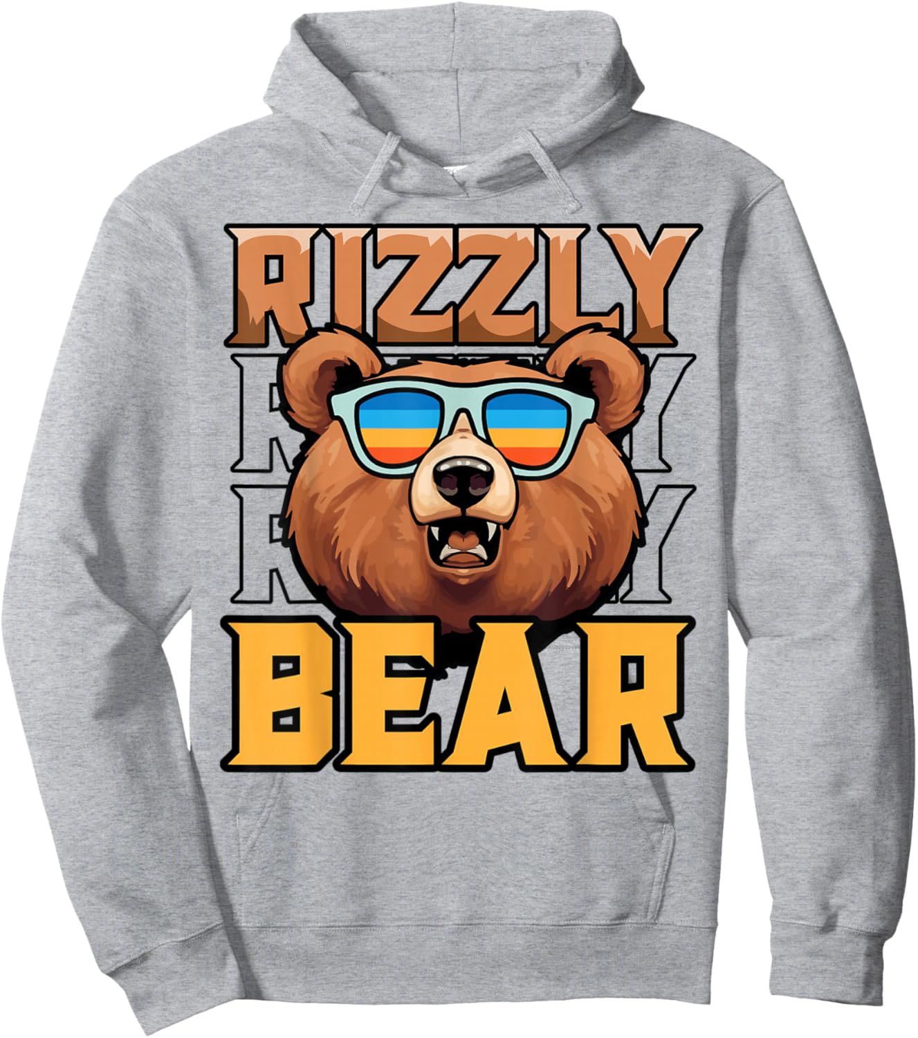 Rizzly Bear Funny Rizz Meme Grizzly Bear Lover Hoodie - Hoodie | Ash