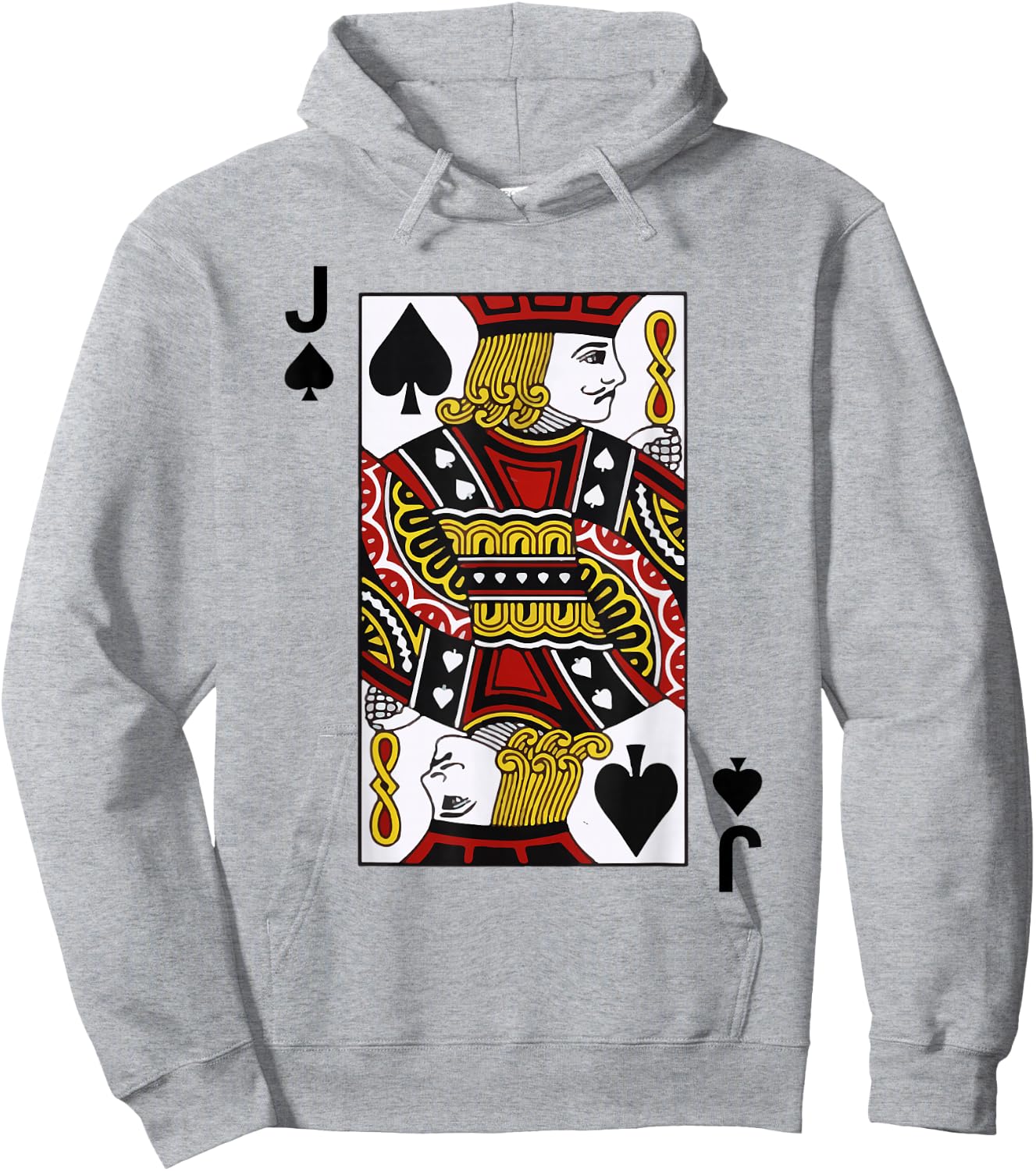Jack of Spades J Blackjack Playing Cards Hoodie - Hoodie | Ash