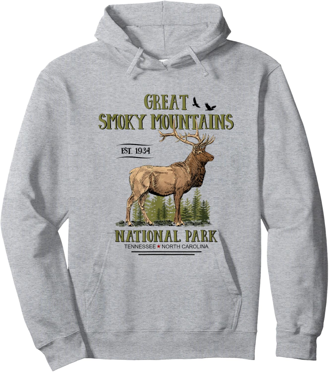 Great Smoky Mountains National Park Hoodie - Hoodie | Ash