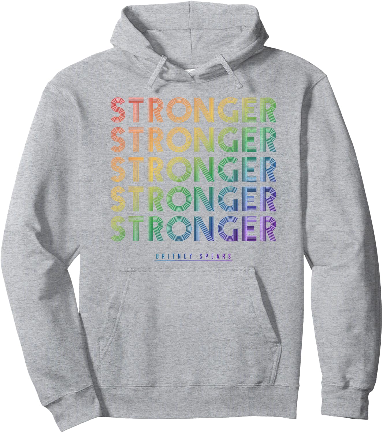 Britney Spears - Stronger (Rainbow) Hoodie - Hoodie | Ash