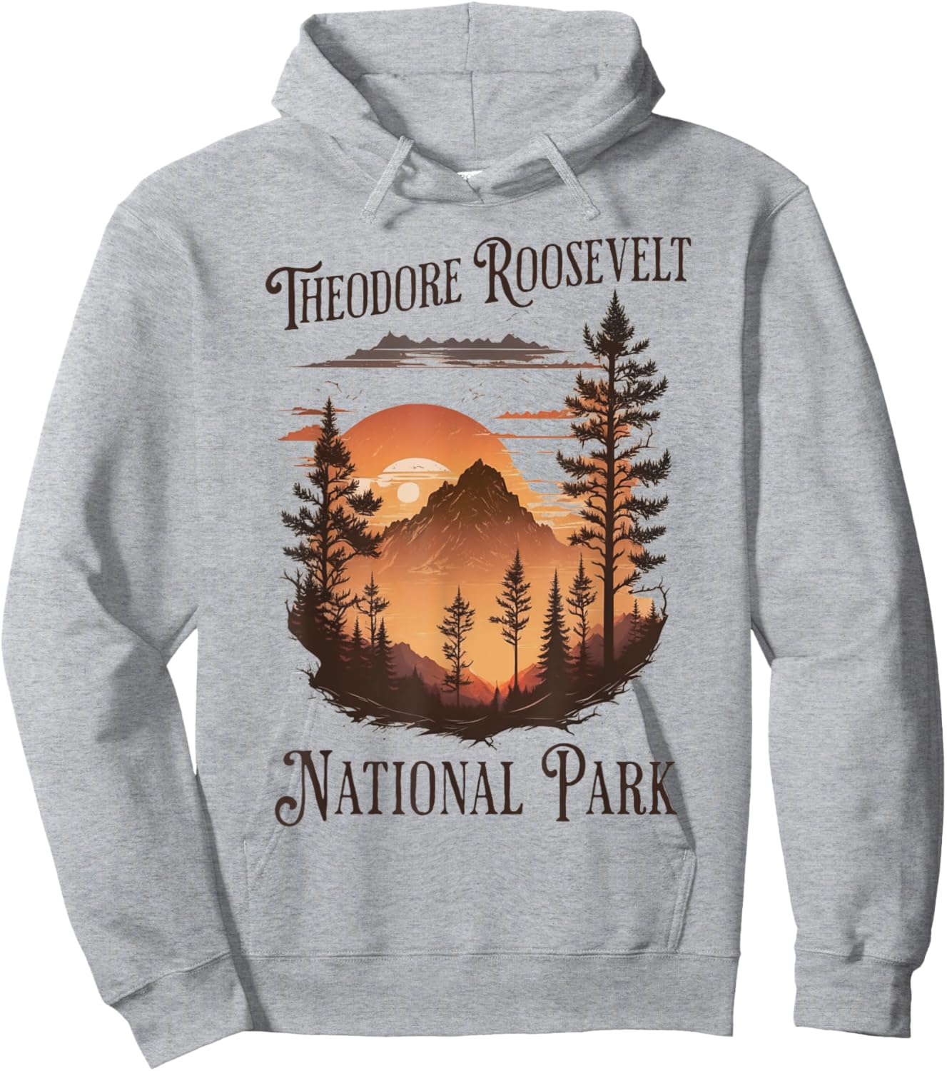 Theodore Roosevelt National Park Hoodie - Hoodie | Ash