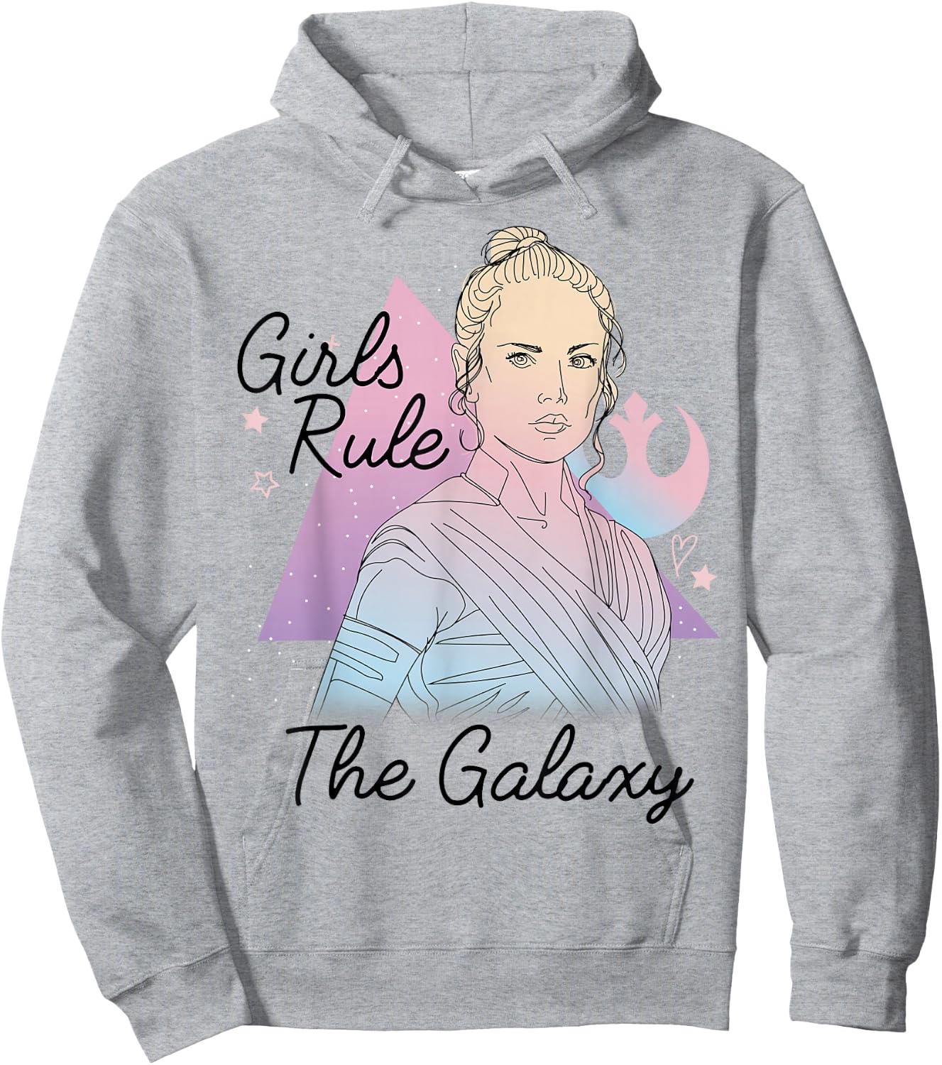 Star Wars Rey Girls Rule The Galaxy Hoodie - Hoodie | Ash