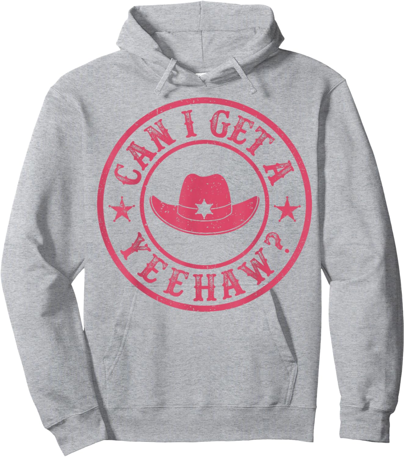 Can I Get A Yeehaw Vintage Cowboy Western Hoodie - Hoodie | Ash