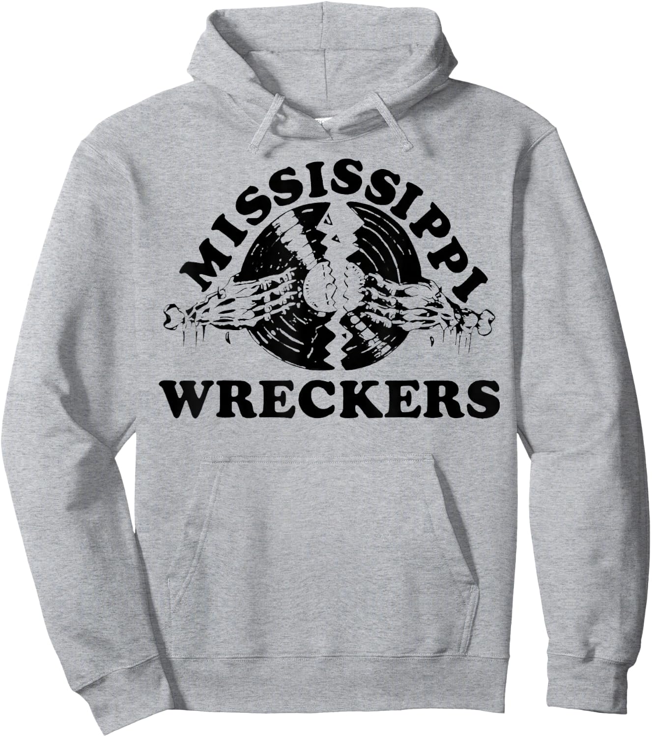 Mississippi Wreckers Retro Hoodie - Hoodie | Ash