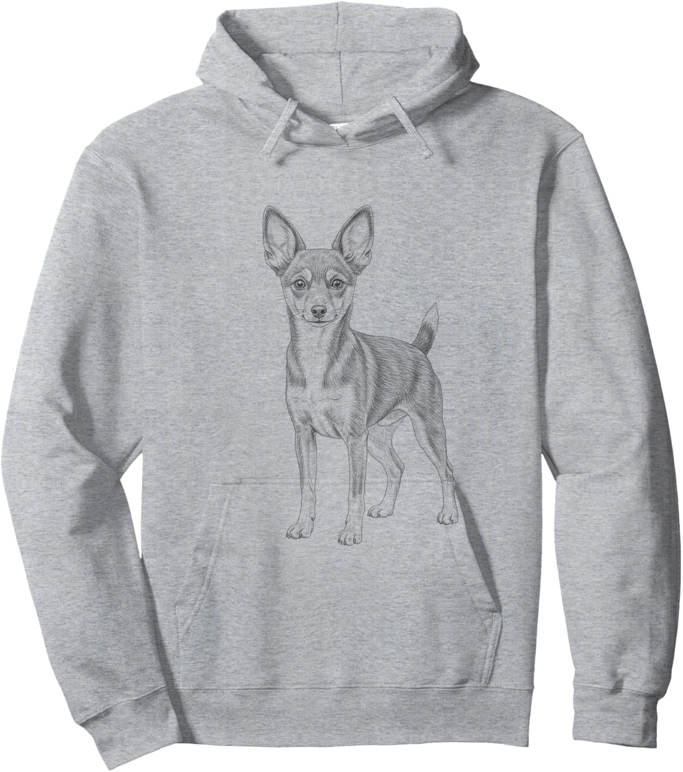 Vintage Toy Fox Terrier Drawing Art Design Hoodie - Hoodie | Ash