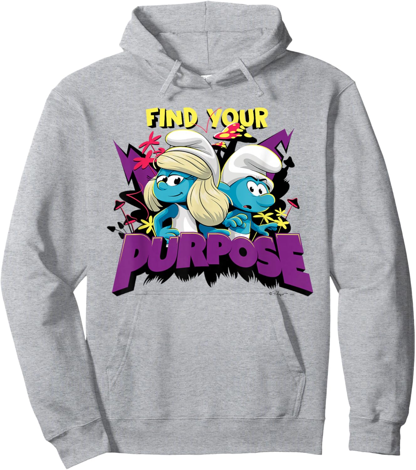 The Smurfs Movie Find Your Purpose Smurfette Hoodie - Hoodie | Ash
