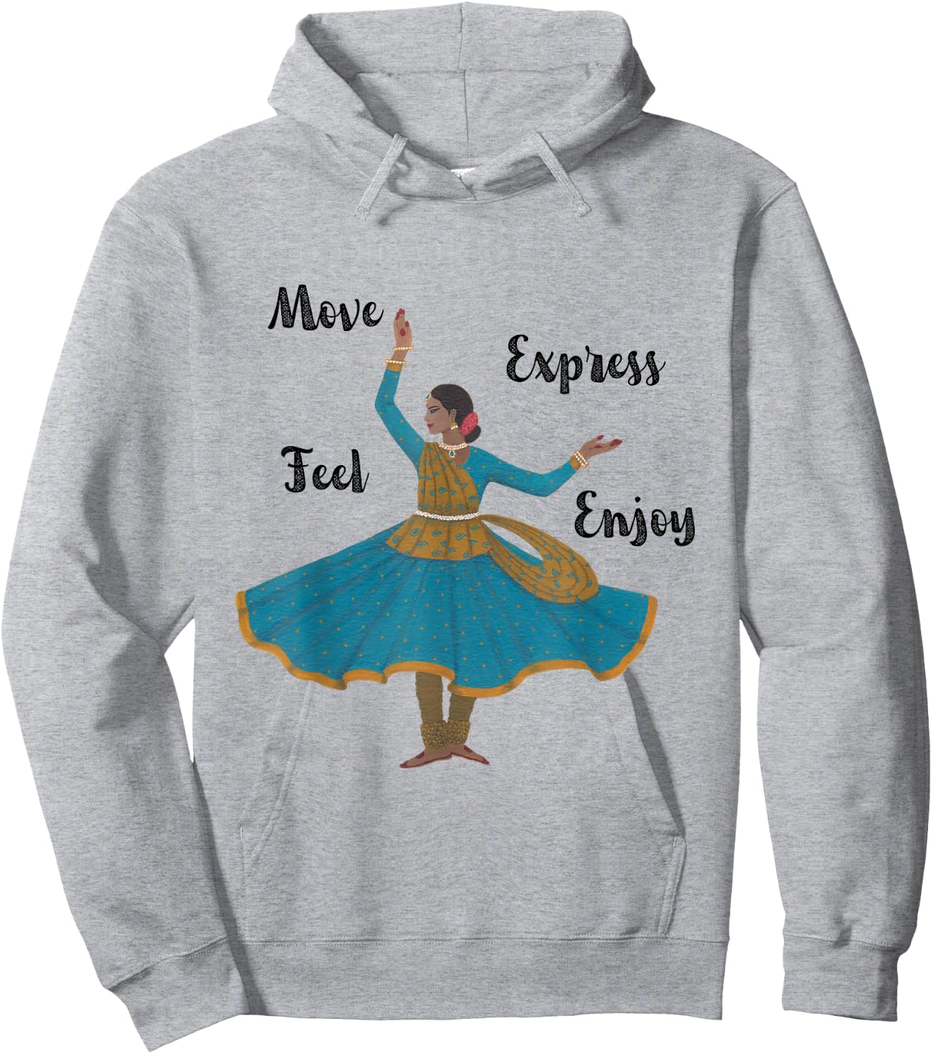 Kathak Indian Classical Dancer Hoodie - Hoodie | Ash