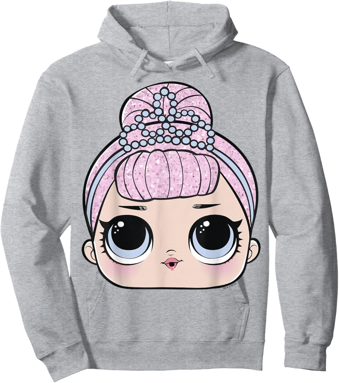 LOL Surprise Crystal Queen Big Face Hoodie - Hoodie | Ash