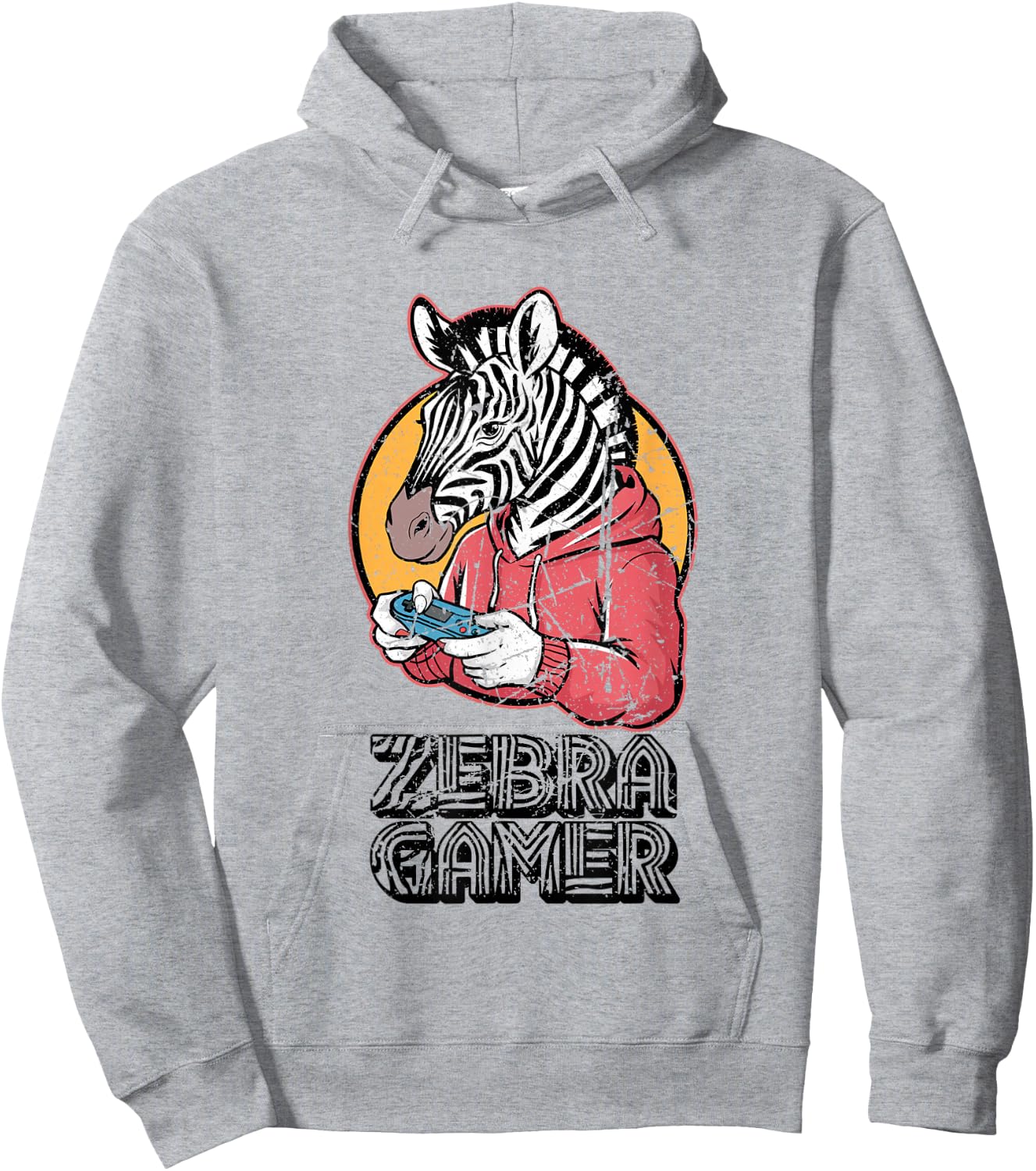 Zebra Gamer Graphic Design For Gamer Kids Hoodie - Hoodie | Ash