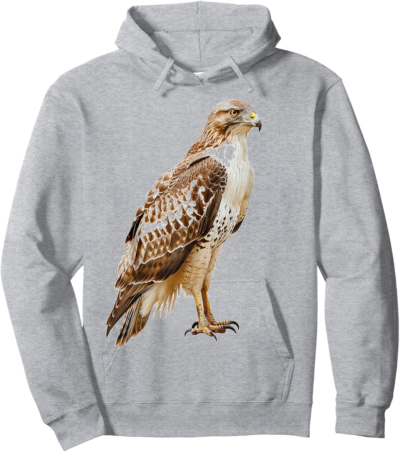 Hawk Animal Bird Graphic Art Hawk Hoodie - Hoodie | Ash