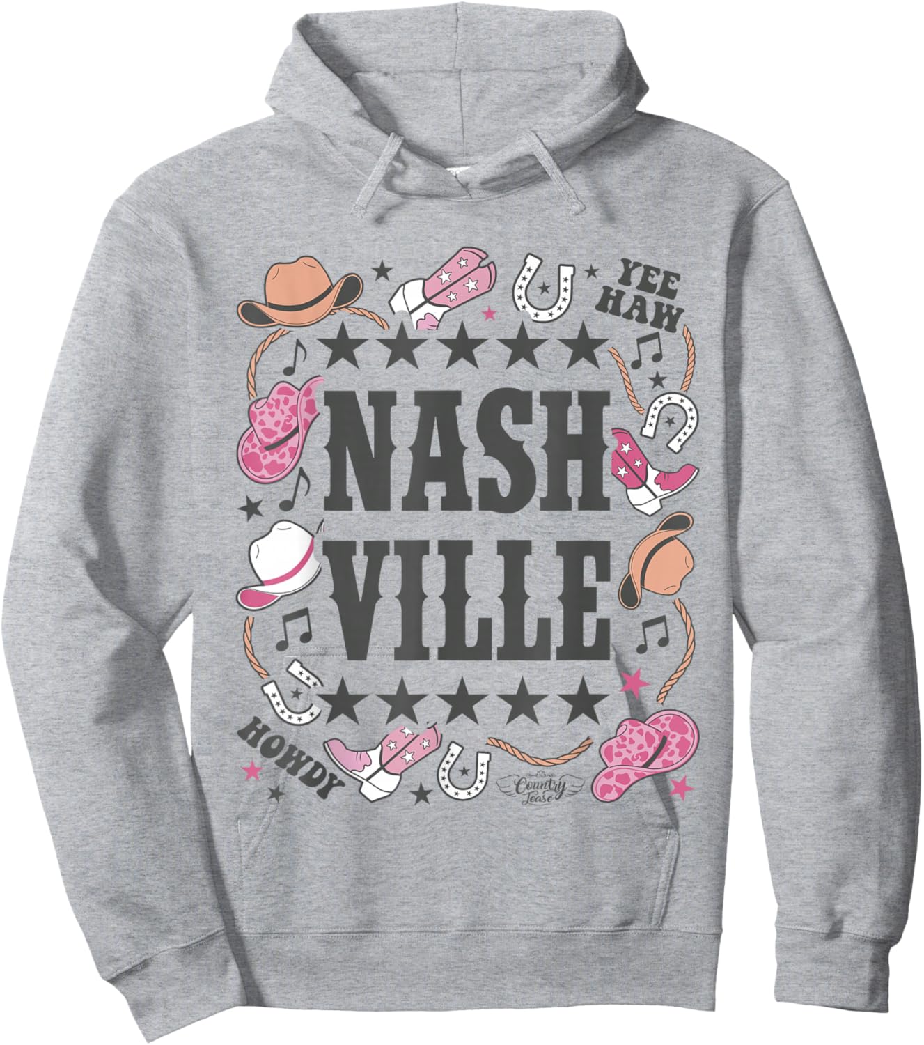 Nashville Country Girl Cowgirl Hoodie - Hoodie | Ash