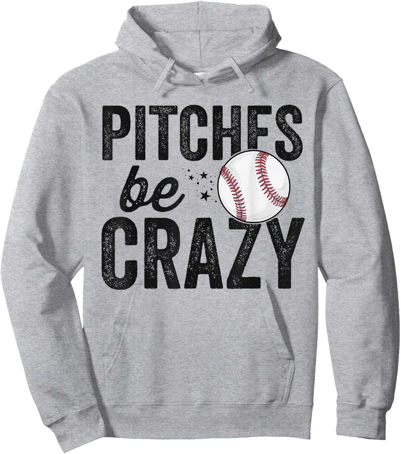 Funny Baseball Pitches Be Crazy Adult Mom Mom Hoodie - Hoodie | Ash