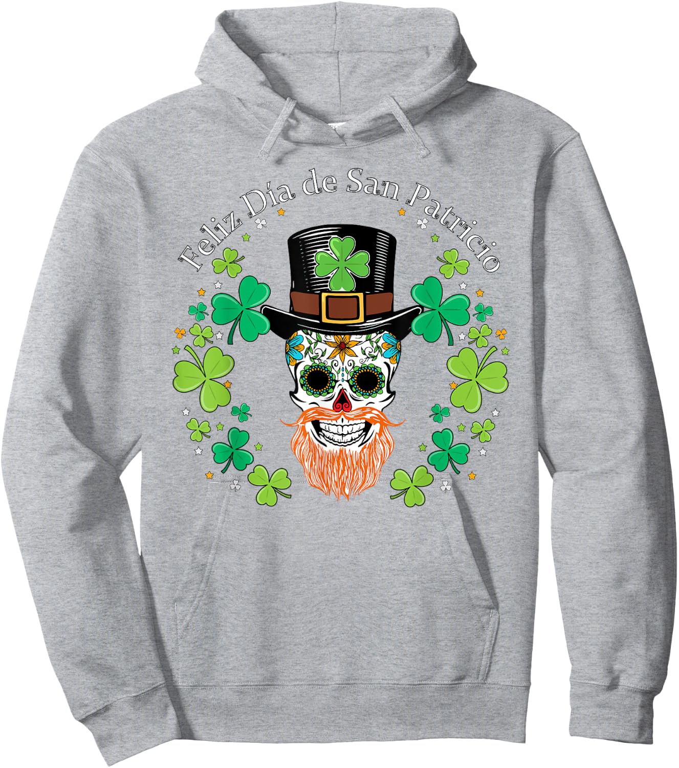 Funny "Feliz Dia de San Patricio" Hoodie - Hoodie | Ash