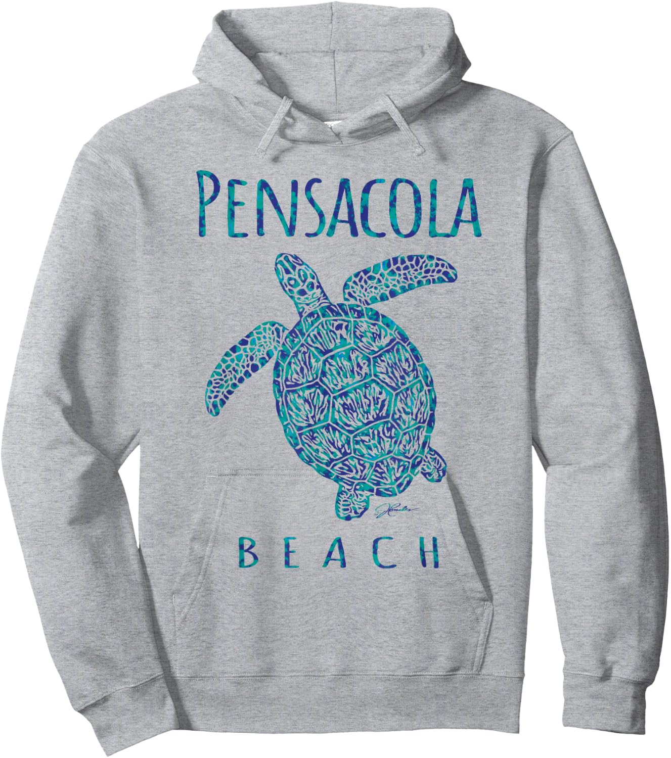 JCombs: Pensacola Beach, FL, Sea Turtle, Beach Hoodie - Hoodie | Ash