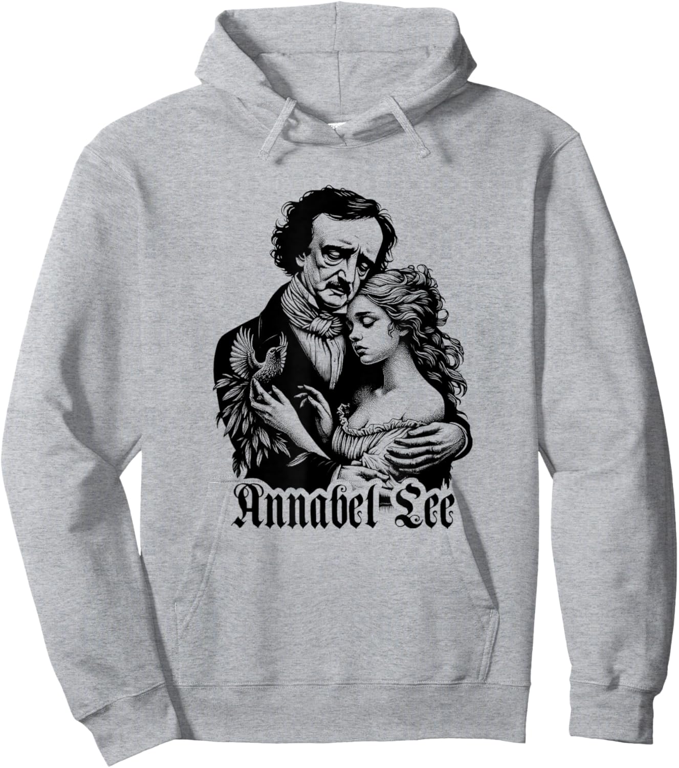 Edgar Allan Poe Annabel Lee Illustration Hoodie - Hoodie | Ash
