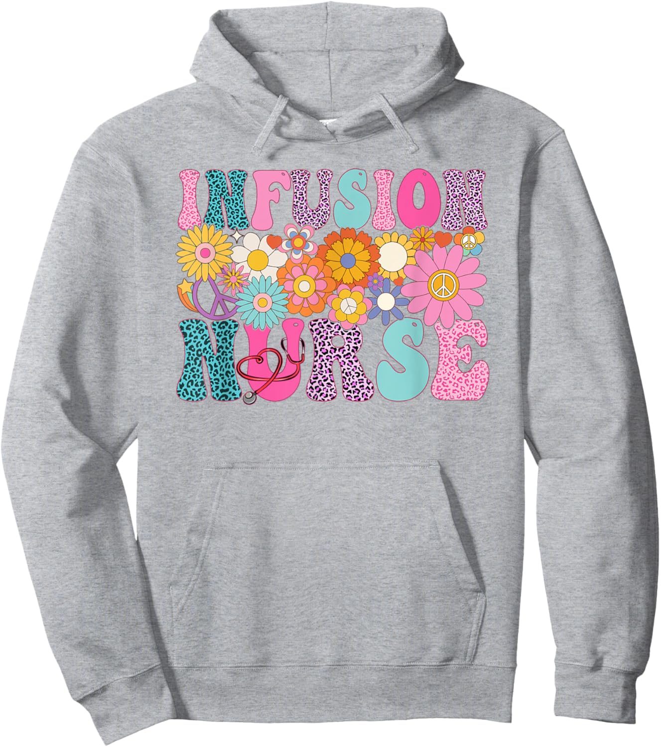 Infusion Nurse Week Groovy Appreciation Day Hoodie - Hoodie | Ash