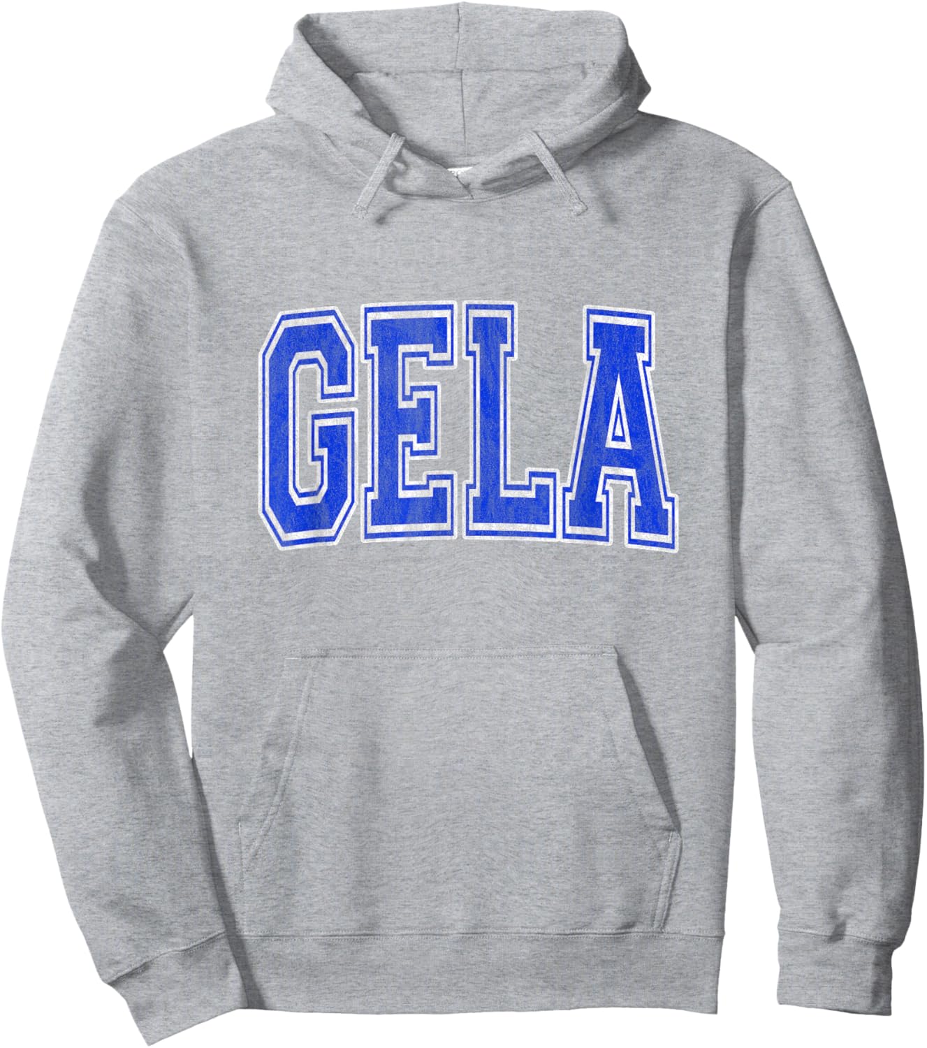 Gela Italy - Gela Varsity Logo - Gela Italia Hoodie - Hoodie | Ash