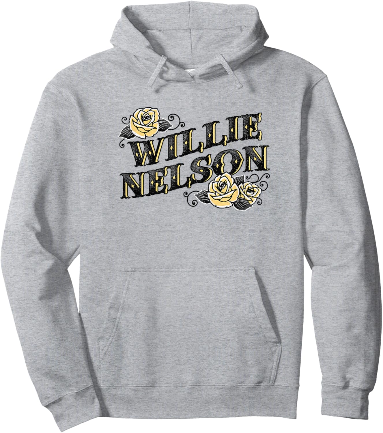 Official Willie Nelson Yellow Rose Hoodie - Hoodie | Ash