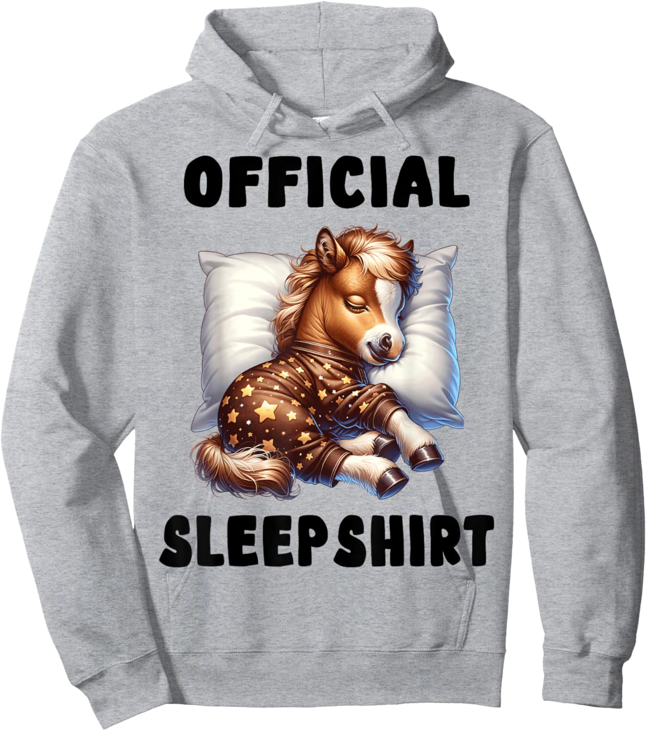 Horse - Official Sleepshirt Pajamas Nightgown Hoodie - Hoodie | Ash