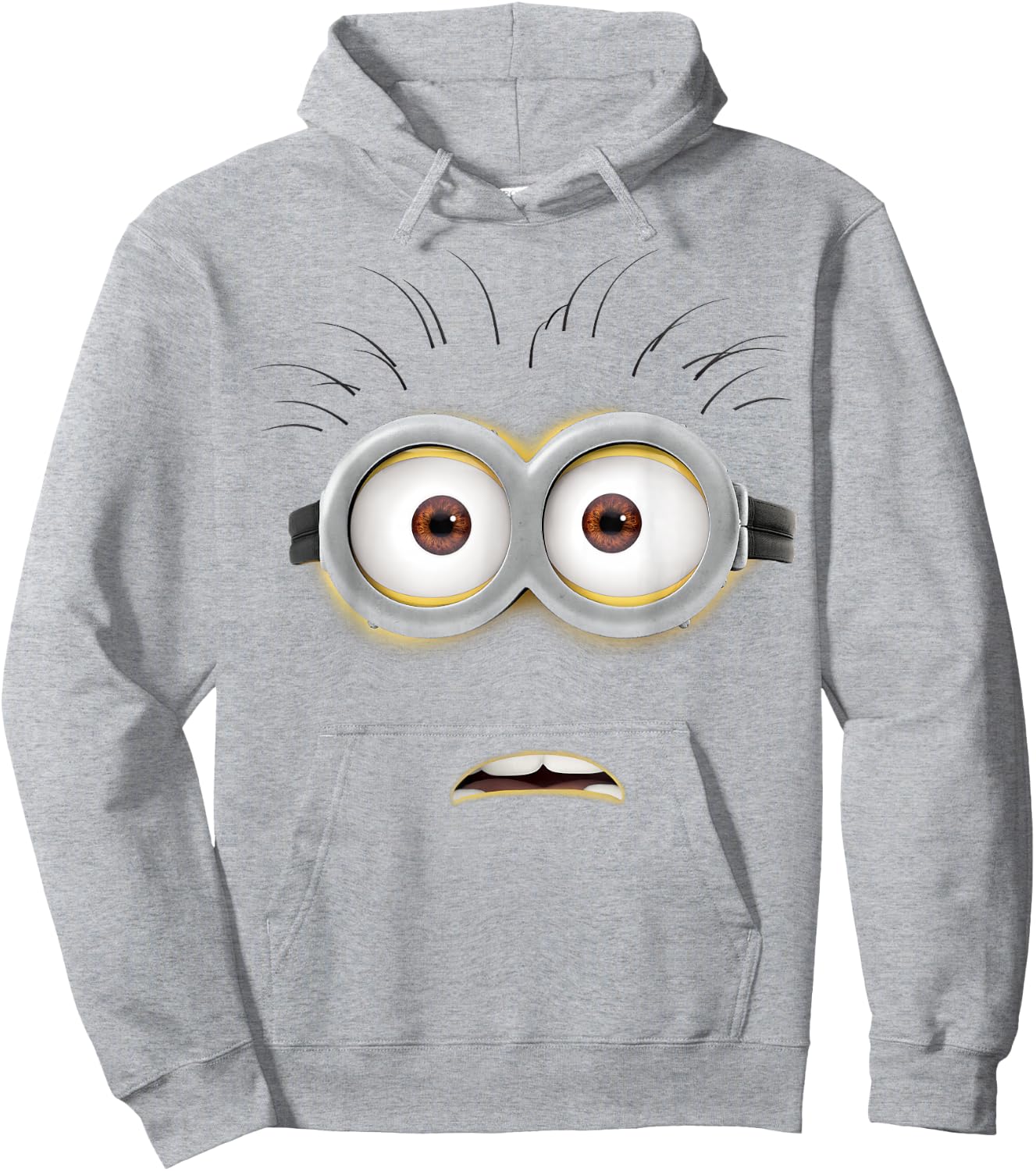 Despicable Me Minions Stunned Face Costume Hoodie - Hoodie | Ash
