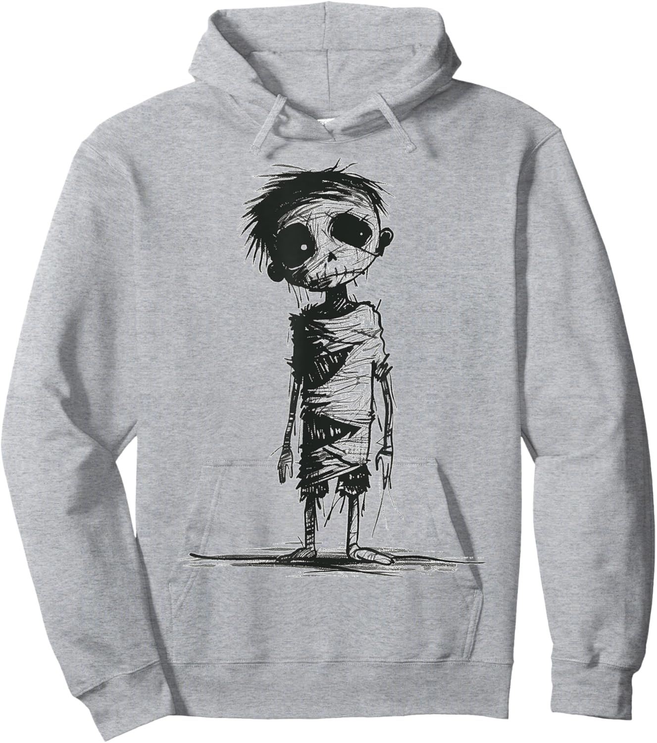 Zombie Costume Halloween Graphic Art Zombie Hoodie - Hoodie | Ash