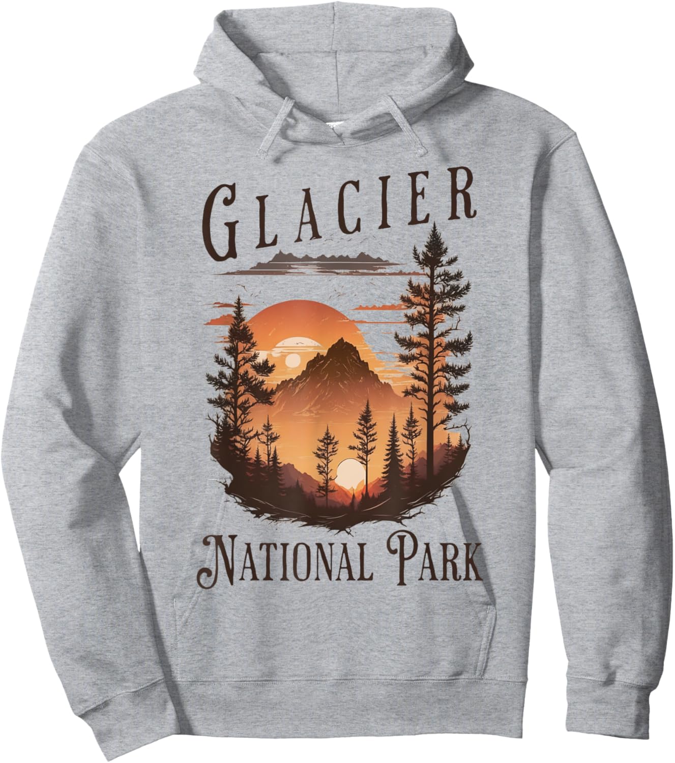 Glacier National Park Hoodie - Hoodie | Ash