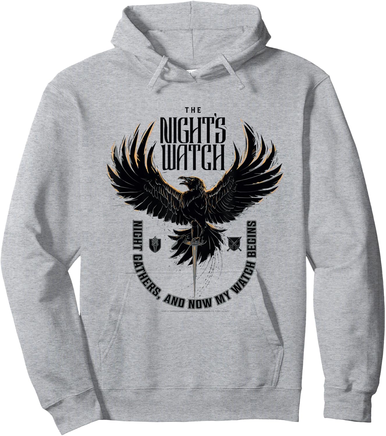 Game of Thrones The Night's Watch Crow Hoodie - Hoodie | Ash