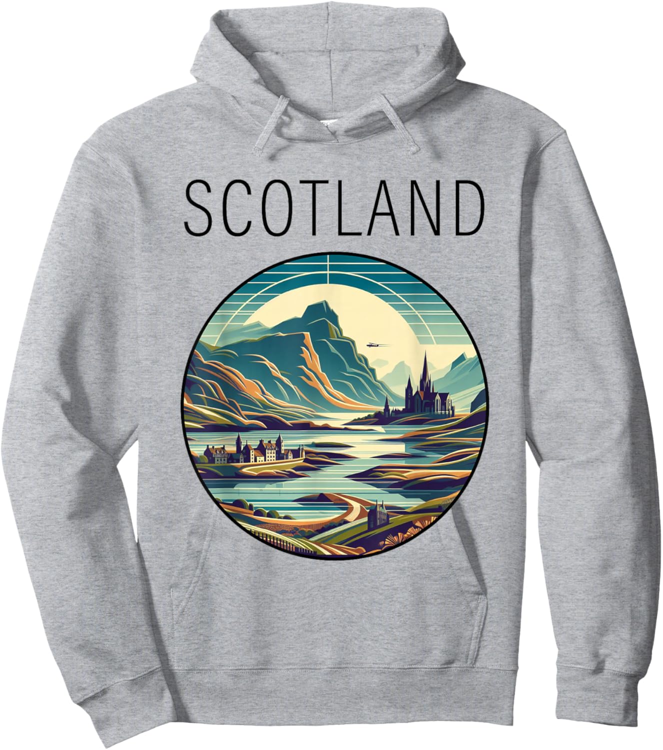 Scotland scenery Art Deco Hoodie - Hoodie | Ash
