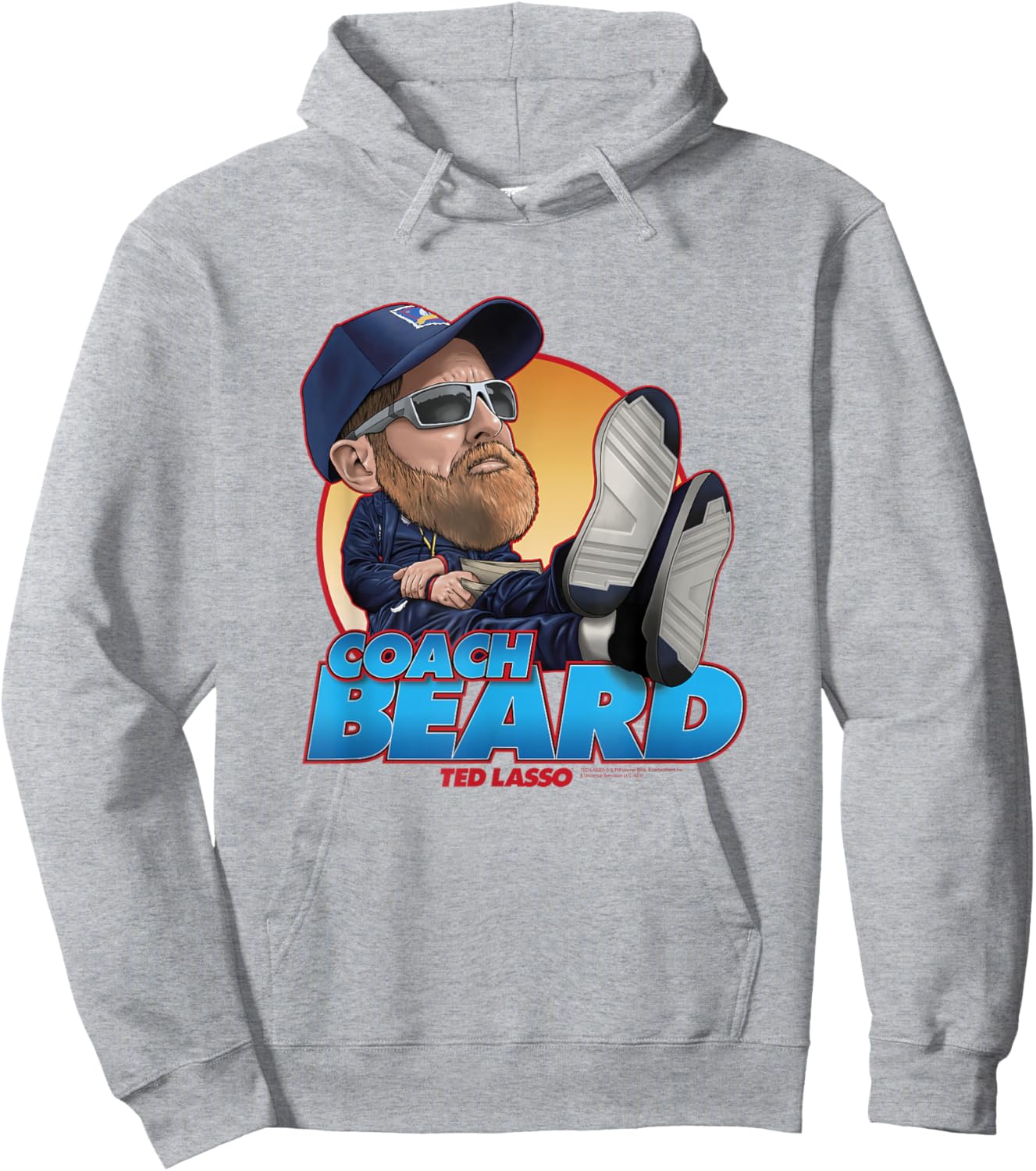 Ted Lasso Bobblehead Coach Beard Hoodie - Hoodie | Ash