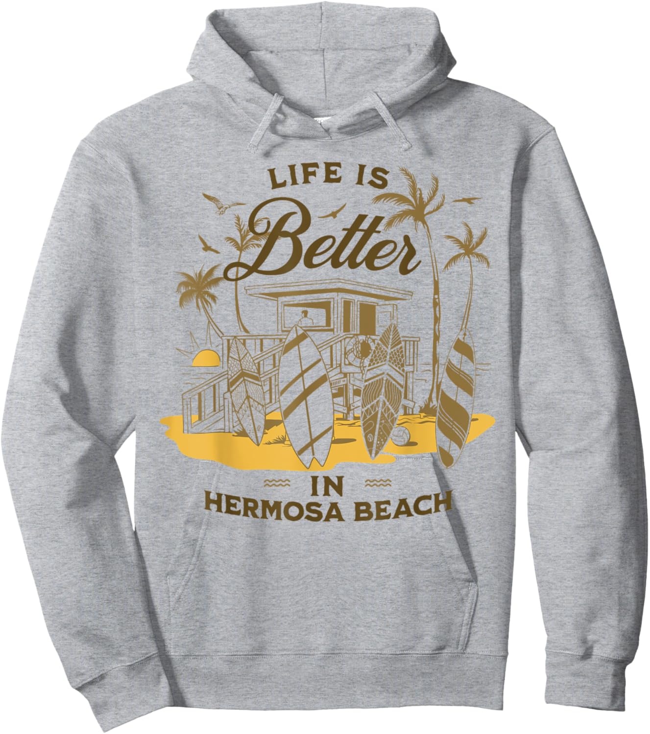 Hermosa Beach Hoodie - Hoodie | Ash