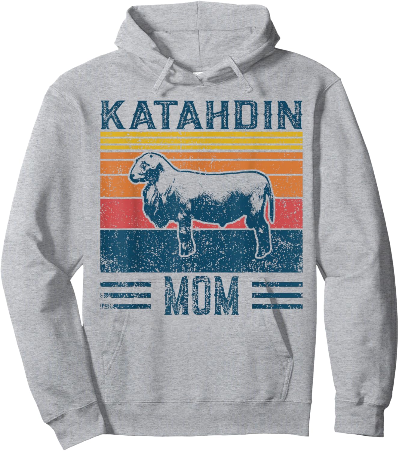 Best Sheep Mom Women - Vintage Katahdin Sheep Hoodie - Hoodie | Ash