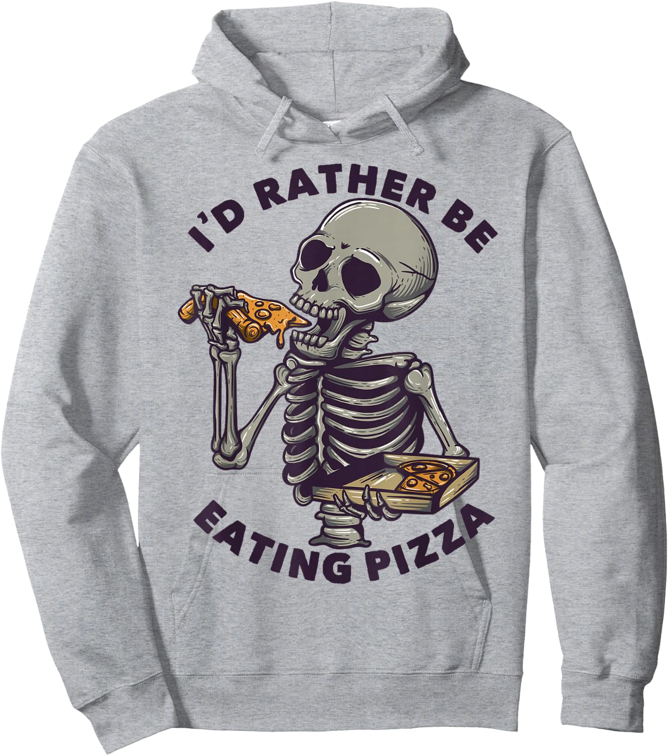 I'd Rather Be Eating Pizza Hoodie - Hoodie | Ash