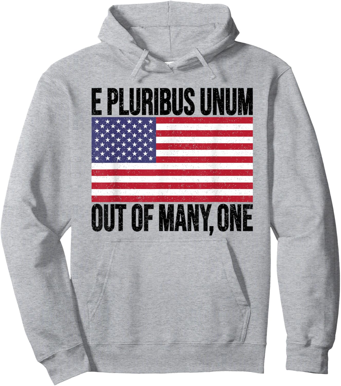 E PLURIBUS UNUM USA FLAG Men Hoodie - Hoodie | Ash