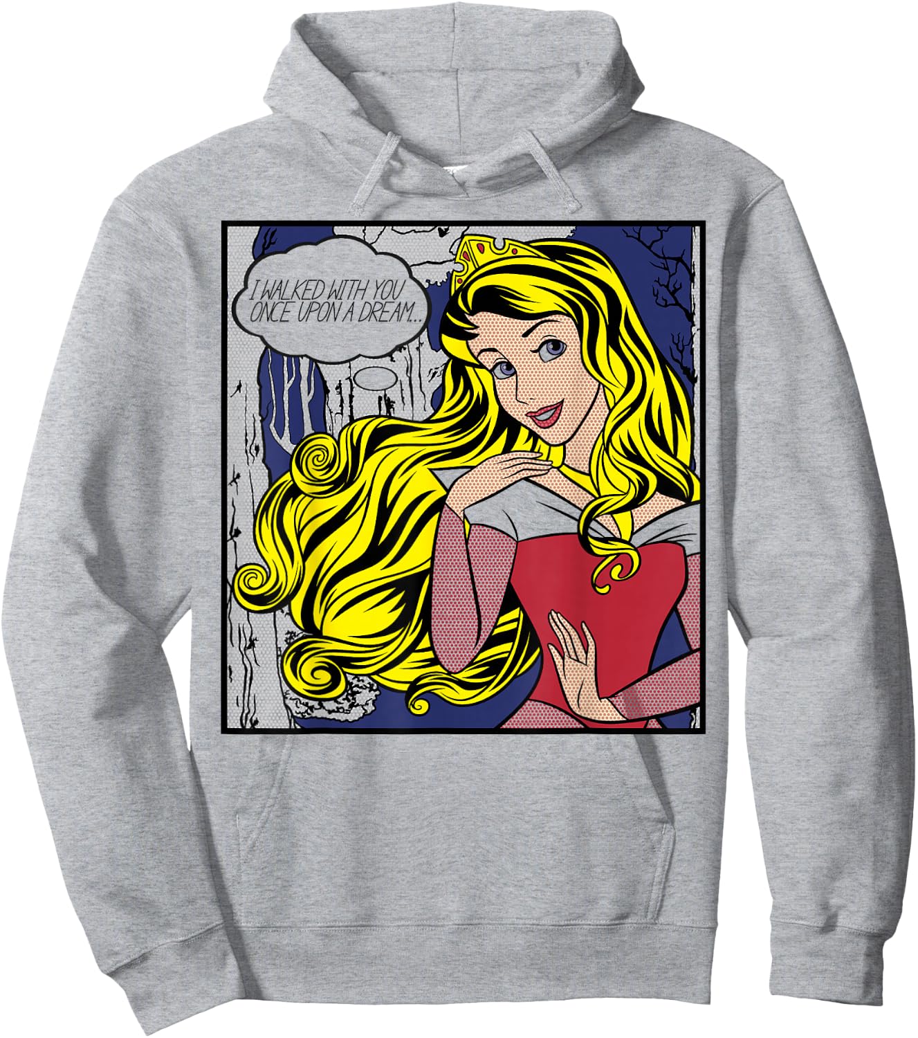 Disney Sleeping Beauty Aurora Pop Art Portrait Hoodie - Hoodie | Ash