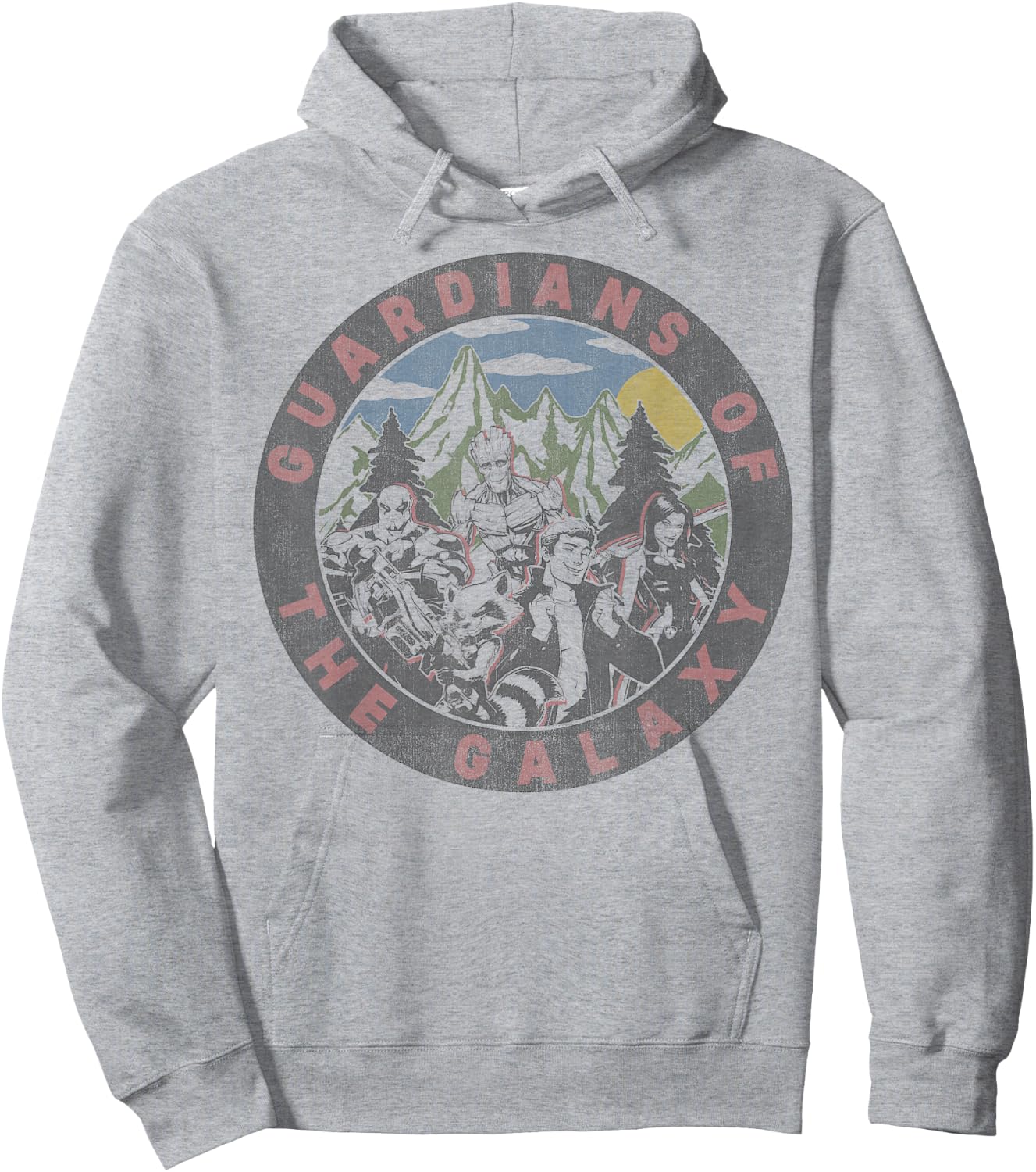 Marvel Guardians of The Galaxy Group Shot Retro Hoodie - Hoodie | Ash