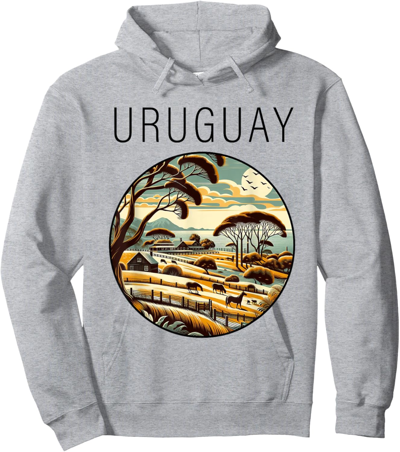Uruguay scenery Art Deco Hoodie - Hoodie | Ash