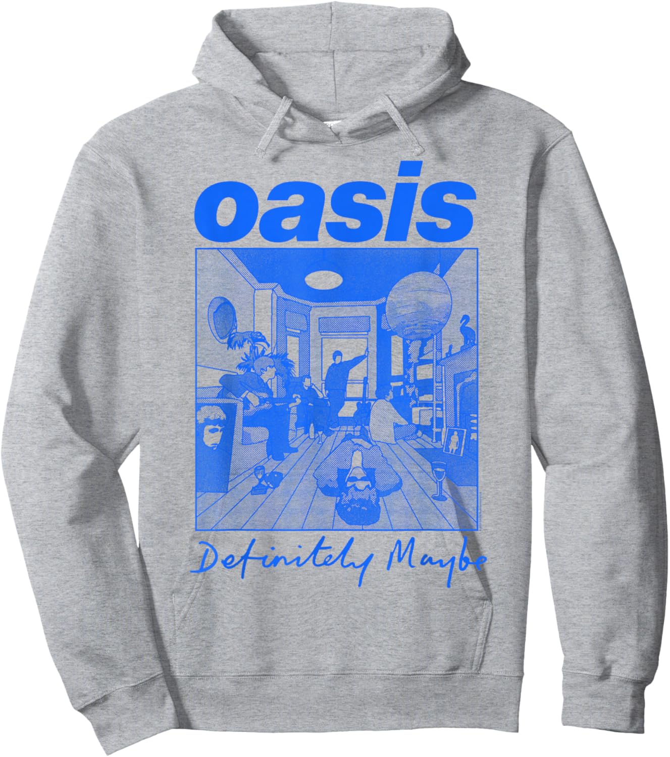 Oasis – Definitely Maybe Illustration Hoodie - Hoodie | Ash