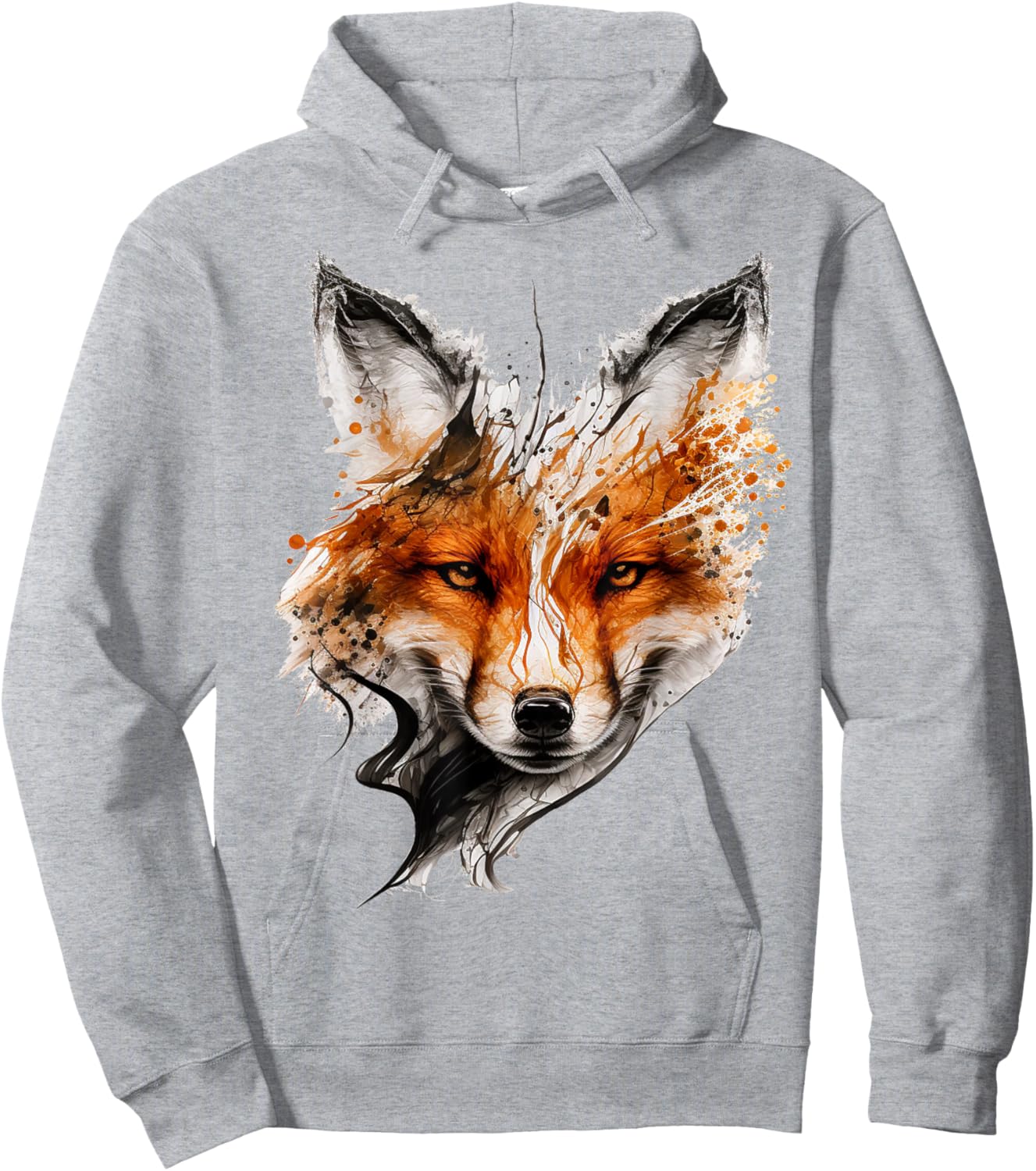 Fox Animal Graphic Art Animal Lovers Fox Hoodie - Hoodie | Ash
