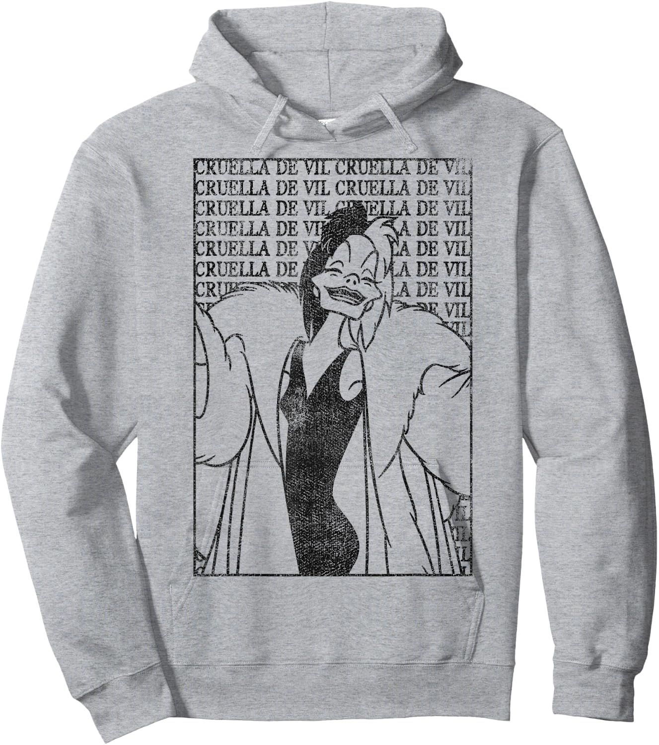 Disney Dalmatians Cruella Card Poster Graphic Hoodie - Hoodie | Ash