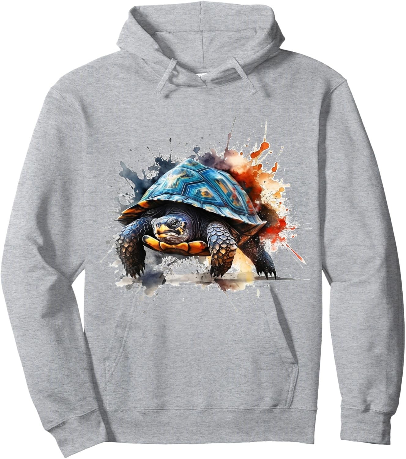 Turtle Artwork - Art Animal Turtle Hoodie - Hoodie | Ash
