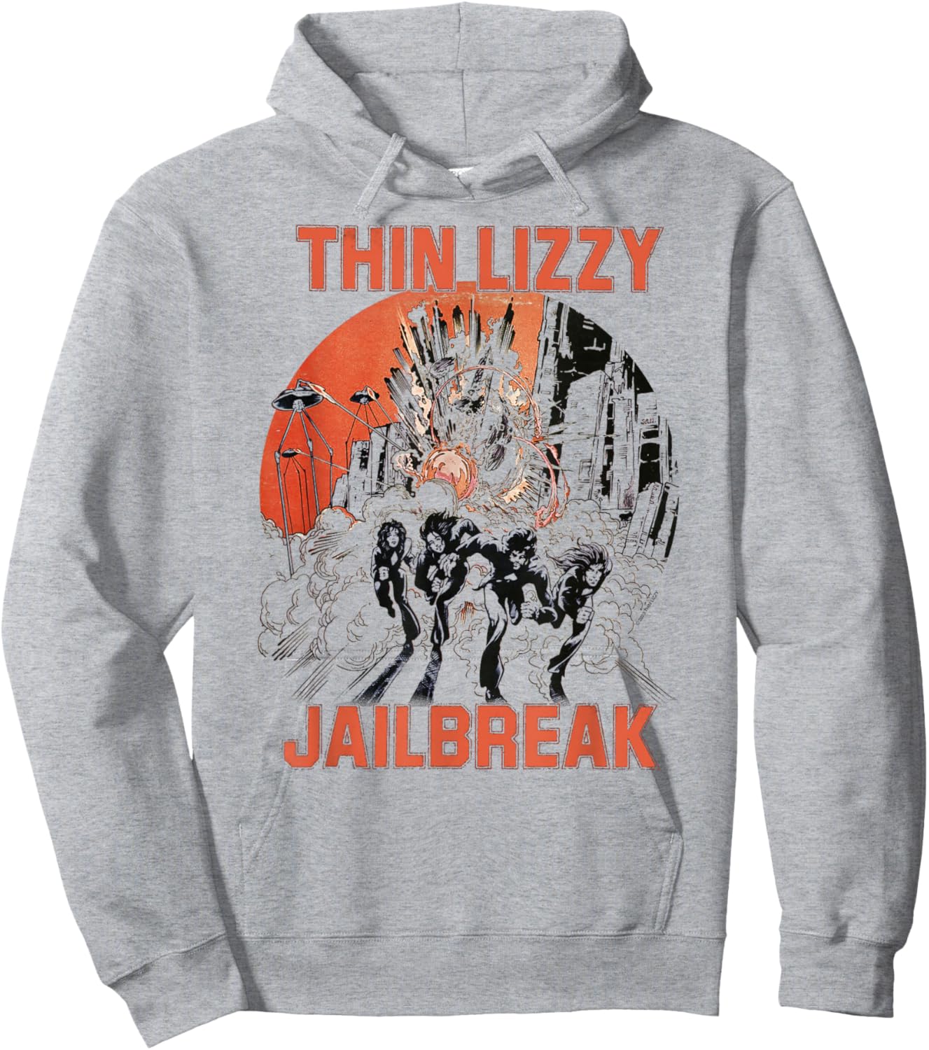 Thin Lizzy – Jail Break On Yellow Hoodie - Hoodie | Ash