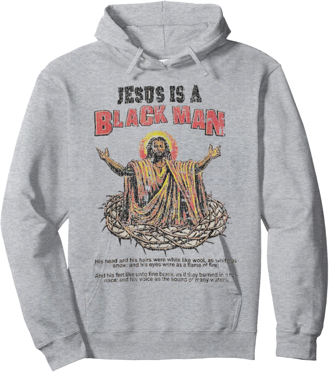 Vintage Jesus Is A Black Man Hoodie - Hoodie | Ash