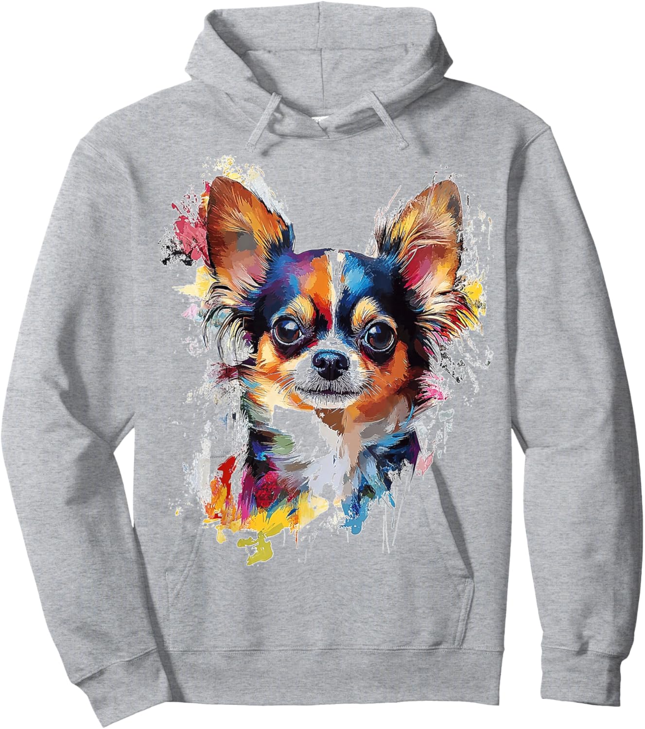 Chihuahua Hund Motiv Haustier Artwork Chihuahua Hoodie - Hoodie | Ash