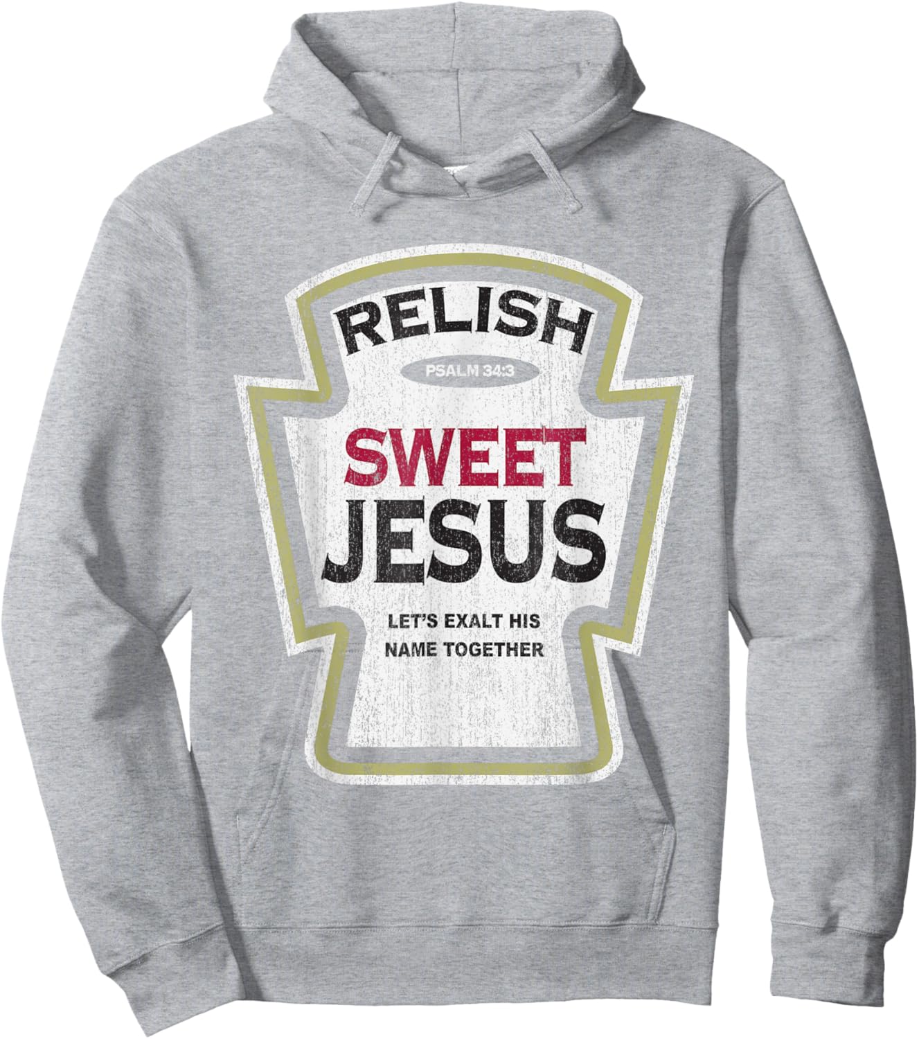 Retro Relish Sweet Jesus Funny Christian Parody Hoodie - Hoodie | Ash