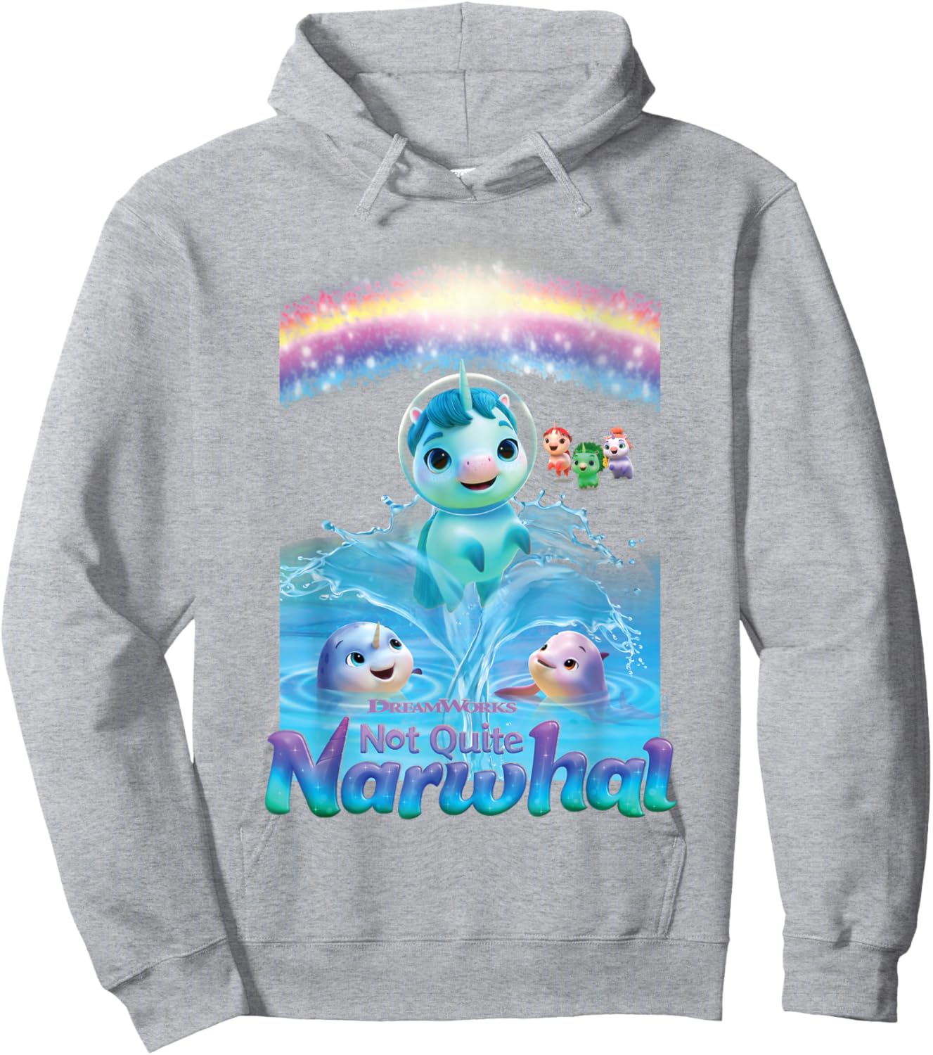 DreamWorks Not Quite Narwhal Jumping Hoodie - Hoodie | Ash