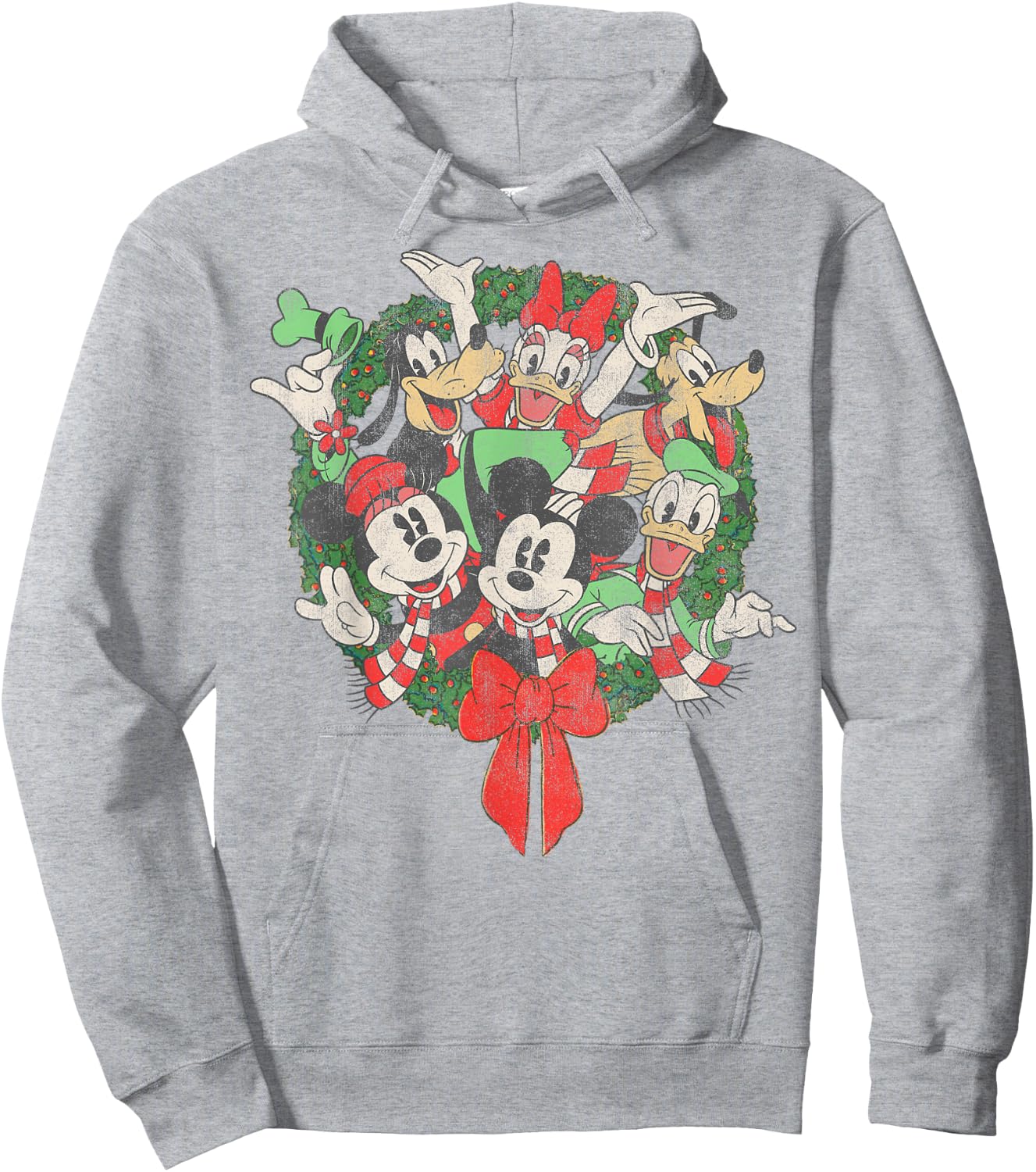 Disney Group Shot Christmas Wreath Hoodie - Hoodie | Ash