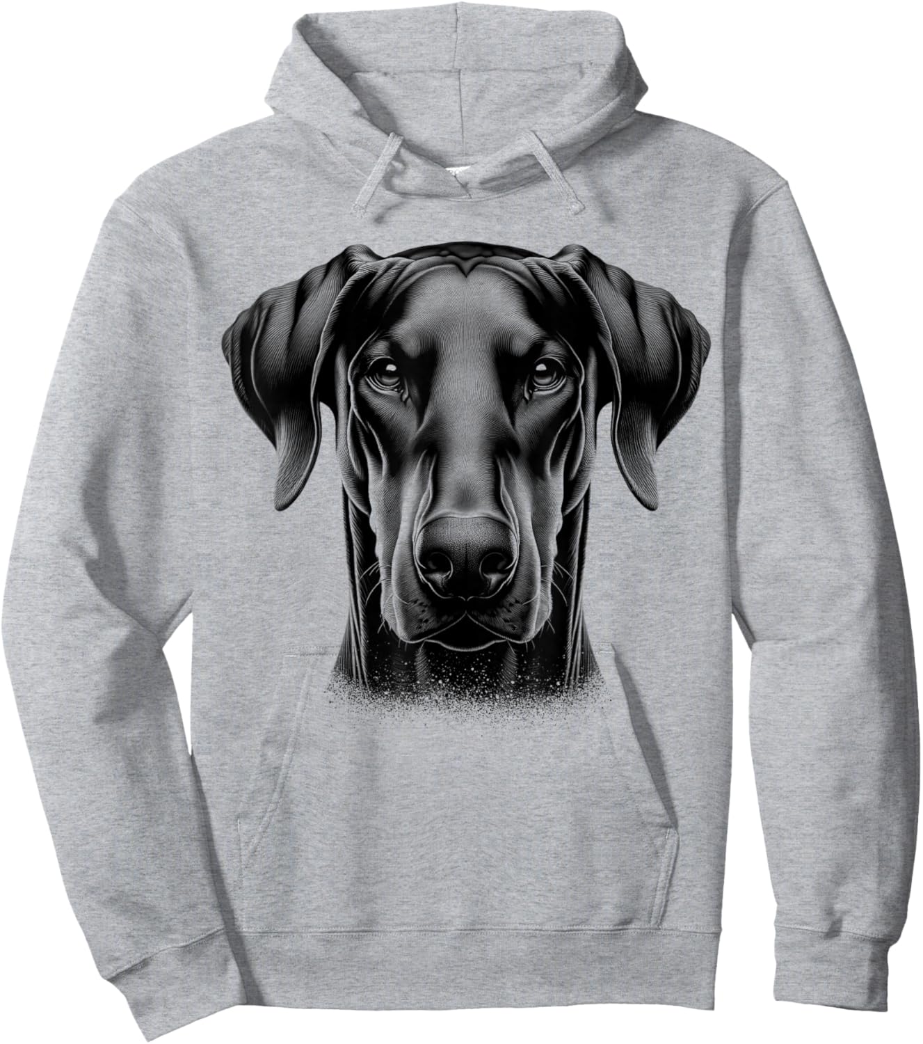Proud Doberman Head with Floppy Ears Hoodie - Hoodie | Ash