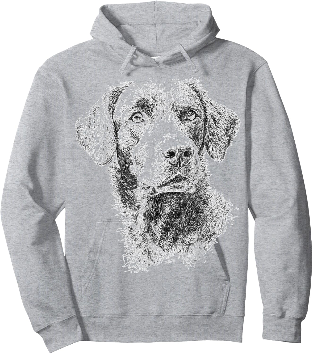 Chesapeake Bay Retriever Dog Motif Pet Artwork Hoodie - Hoodie | Ash